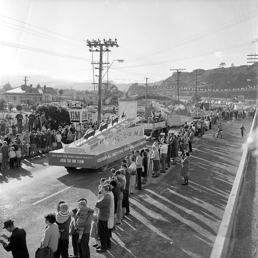 City Status procession No. 14-17; General Motors nearest