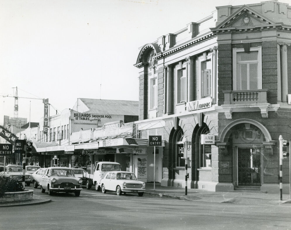 ANZ Building With Cars, Hastings
