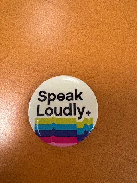 Speak loudly button