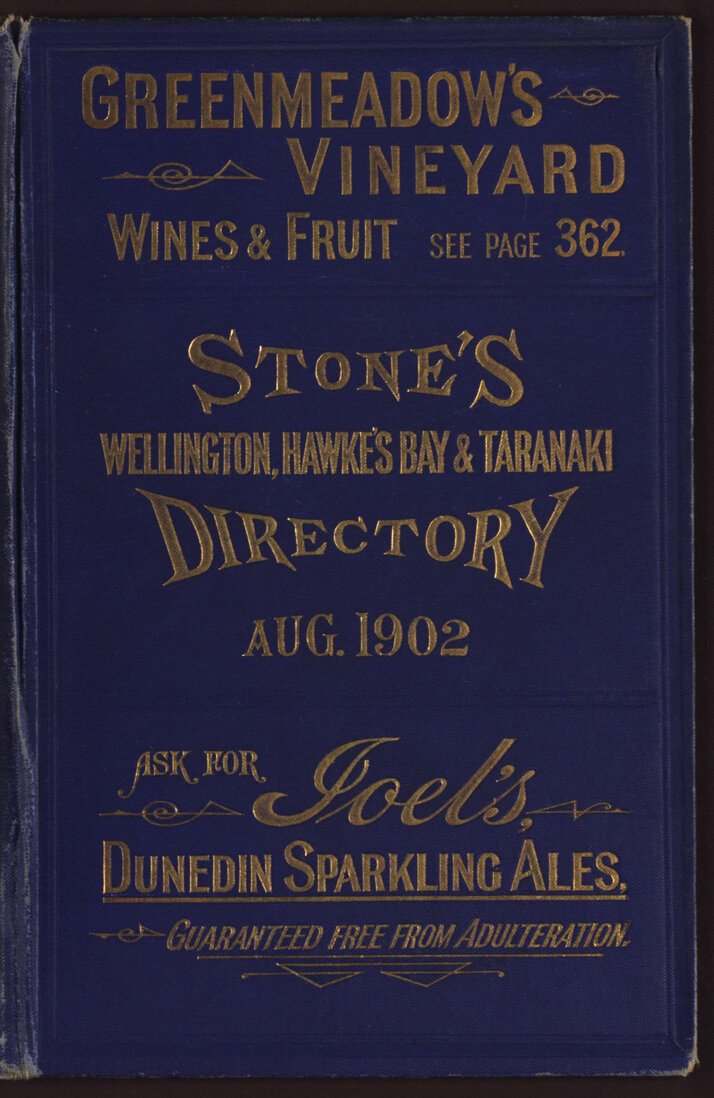 Stone's Wellington, Hawke's Bay and Taranaki Directory, 1902
