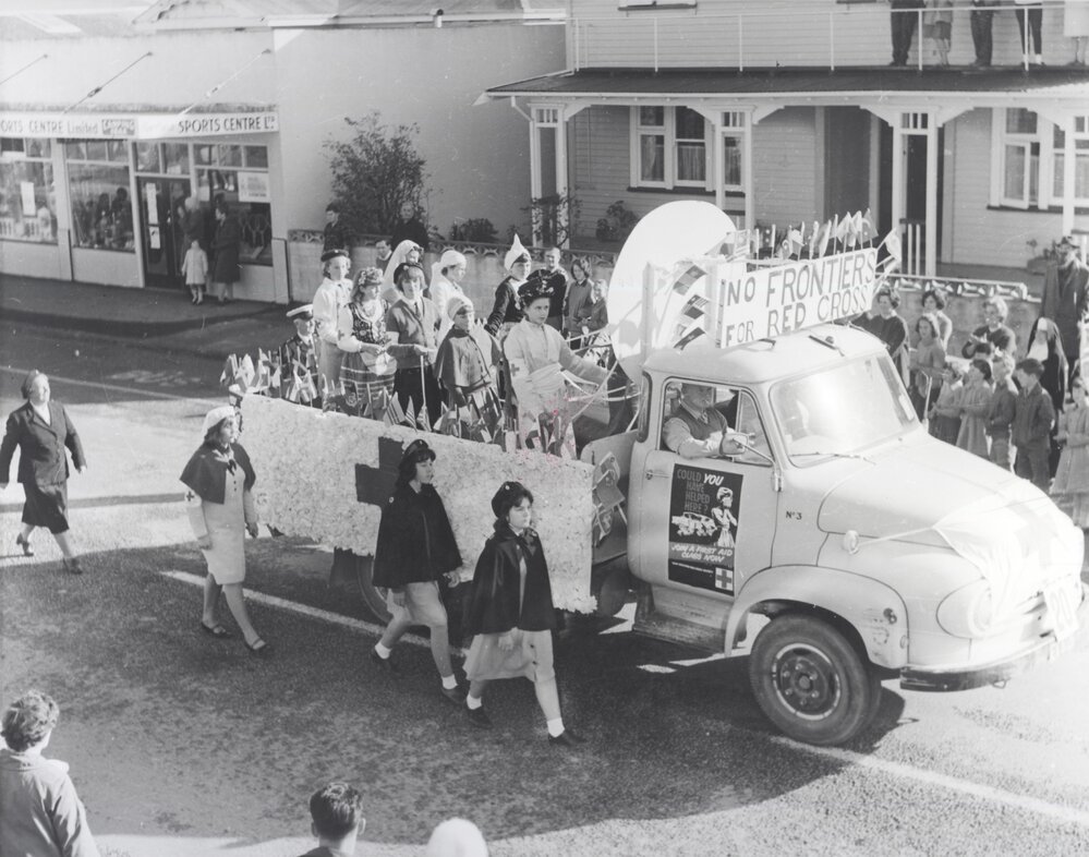 City Status procession No. 20; Red Cross float