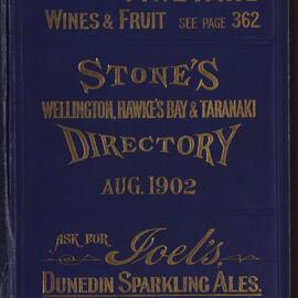 Stone's Wellington, Hawke's Bay and Taranaki Directory, 1902