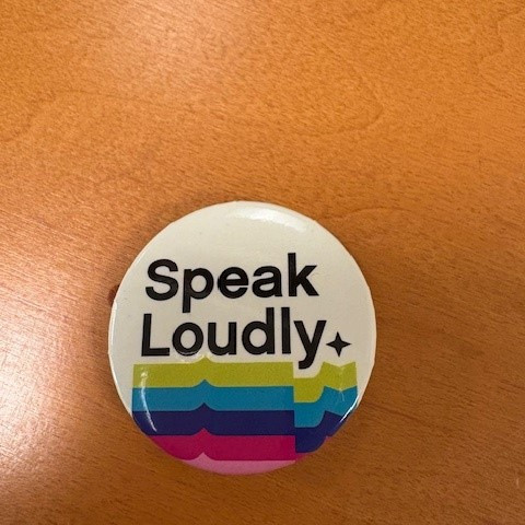 Speak loudly button