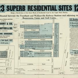 Housing development plan, 1927; Fergusson Drive, John, Beth, Bristol, Ararino streets